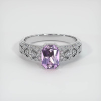 1.04 Ct. Pinkish Purple Sapphire Ring, Platinum 950 1