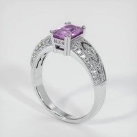 1.04 Ct. Pinkish Purple Sapphire Ring, Platinum 950 2