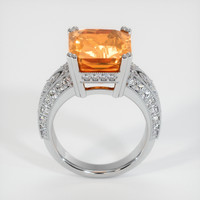 12.24 Ct. Yellowish Orange Sapphire Ring, Platinum 950 3
