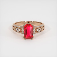 2.06 Ct. Ruby Ring, 14K Rose Gold 1