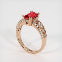 2.06 Ct. Ruby Ring, 14K Rose Gold 2