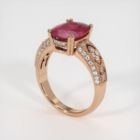 3.13 Ct. Ruby Ring, 14K Rose Gold 2