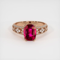 2.53 Ct. Ruby Ring, 14K Rose Gold 1