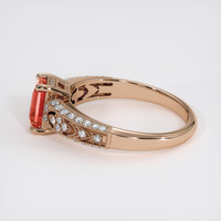 1.13 Ct. Padparadscha Sapphire Ring, 14K Rose Gold 4