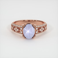 3.27 Ct. Bluish Purple Sapphire Ring, 14K Rose Gold 1