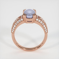3.27 Ct. Bluish Purple Sapphire Ring, 14K Rose Gold 3
