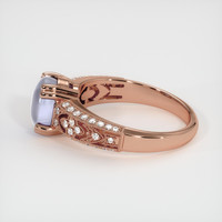 3.27 Ct. Bluish Purple Sapphire Ring, 14K Rose Gold 4