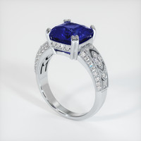 5.56 Ct. Blue Sapphire Ring, 10K White Gold 2