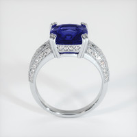 5.56 Ct. Blue Sapphire Ring, 10K White Gold 3