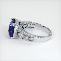 5.56 Ct. Blue Sapphire Ring, 10K White Gold 4