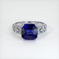 5.63 Ct. Blue Sapphire Ring, 10K White Gold 1