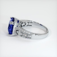5.63 Ct. Blue Sapphire Ring, 10K White Gold 4