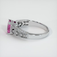 0.86 Ct. Pink Sapphire Ring, 10K White Gold 4