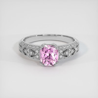 1.41 Ct. Pink Sapphire Ring, 10K White Gold 1