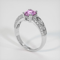 1.41 Ct. Pink Sapphire Ring, 10K White Gold 2