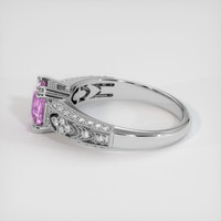 1.41 Ct. Pink Sapphire Ring, 10K White Gold 4