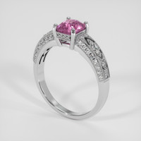 1.10 Ct. Pink Sapphire Ring, 10K White Gold 2
