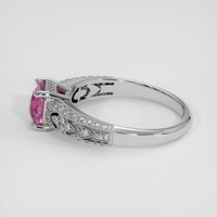 1.10 Ct. Pink Sapphire Ring, 10K White Gold 4