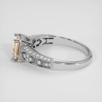 1.62 Ct. Peach Sapphire Ring, 10K White Gold 4