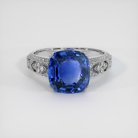 5.28 Ct. Blue Sapphire Ring, 10K White Gold 1
