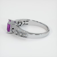 1.03 Ct. Pinkish Purple Sapphire Ring, 10K White Gold 4