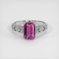 3.04 Ct. Pinkish Purple Sapphire Ring, 10K White Gold 1