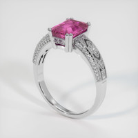 3.04 Ct. Pinkish Purple Sapphire Ring, 10K White Gold 2