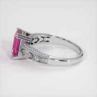 3.04 Ct. Pinkish Purple Sapphire Ring, 10K White Gold 4
