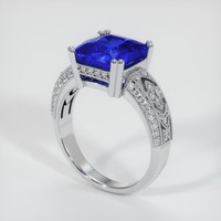 4.13 Ct. Blue Sapphire Ring, 14K White Gold 2