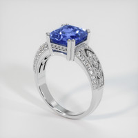 3.66 Ct. Sapphire Ring, 14K White Gold 2