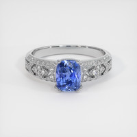 1.35 Ct. Sapphire Ring, 14K White Gold 1