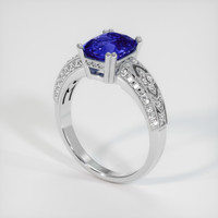 3.08 Ct. Sapphire Ring, 14K White Gold 2