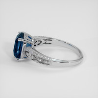 5.00 Ct. Bi Color Sapphire Ring, 14K White Gold 4