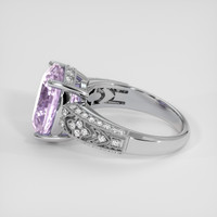 4.26 Ct. Purple Rose Quartz Ring, 14K White Gold 4