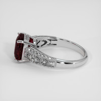 5.35 Ct. Red Rhodolite Garnet Ring, 14K White Gold 4
