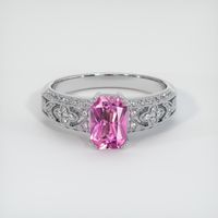 0.86 Ct. Sapphire Ring, 14K White Gold 1