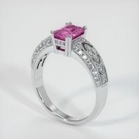 0.86 Ct. Sapphire Ring, 14K White Gold 2