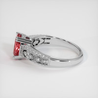 2.50 Ct. Padparadscha Sapphire Ring, 14K White Gold 4