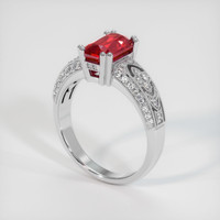 2.06 Ct. Ruby Ring, 14K White Gold 2