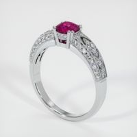 0.61 Ct. Ruby Ring, 14K White Gold 2