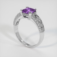 2.09 Ct. Purple Sapphire Ring, 14K White Gold 2