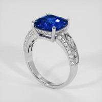5.07 Ct. Blue Sapphire Ring, 14K White Gold 2