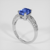 3.11 Ct. Blue Sapphire Ring, 14K White Gold 2