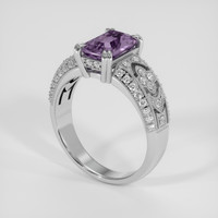 2.70 Ct. Purple Sapphire Ring, 14K White Gold 3