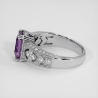 2.70 Ct. Purple Sapphire Ring, 14K White Gold 4
