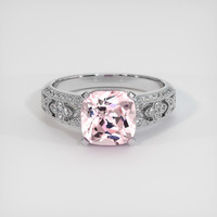 4.19 Ct. Pink Sapphire Ring, 14K White Gold 1