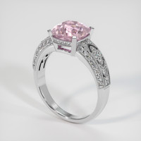 4.19 Ct. Pink Sapphire Ring, 14K White Gold 2