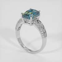 3.55 Ct. Bi Color Sapphire Ring, 14K White Gold 2