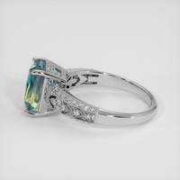 3.55 Ct. Bi Color Sapphire Ring, 14K White Gold 4