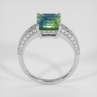 3.60 Ct. Bluish Green Sapphire Ring, 14K White Gold 3